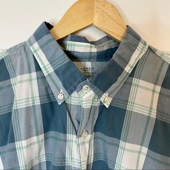 J Crew Men’s Button Down Plaid Long Sleeve Casual Dress Shirt L Tall - Picture 5 of 12